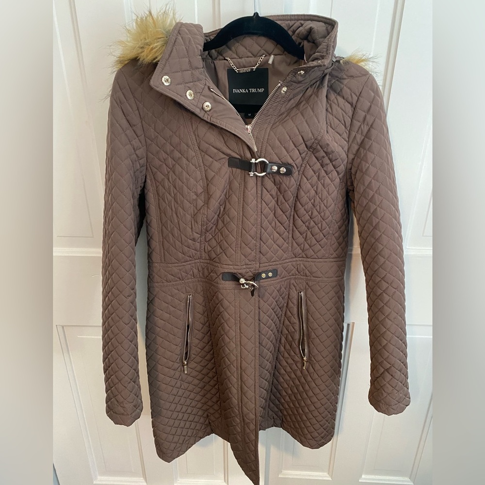 Ivanka Trump winter Jacket-Brown